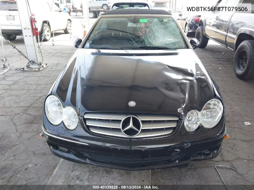 2007 Mercedes-Benz Clk 350 350 VIN: WDBTK56F87T079506 Lot: 40339525