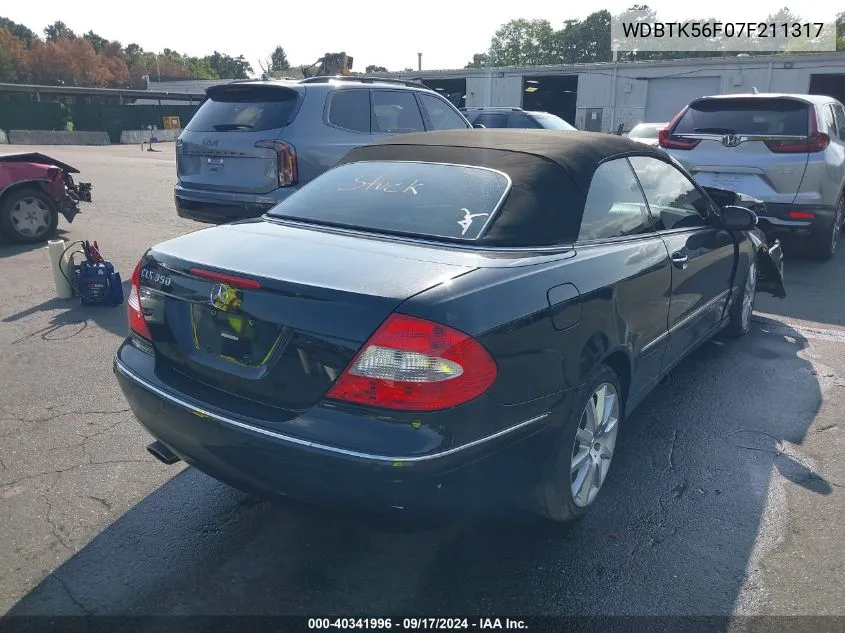 WDBTK56F07F211317 2007 Mercedes-Benz Clk 350