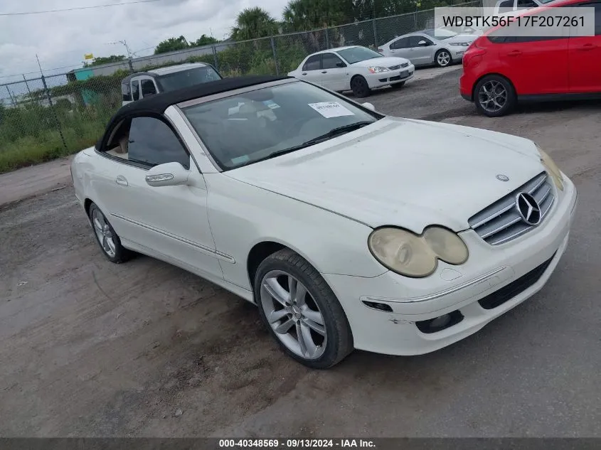 WDBTK56F17F207261 2007 Mercedes-Benz Clk 350 350