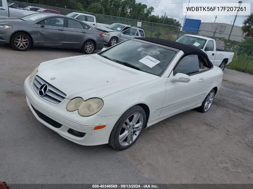 WDBTK56F17F207261 2007 Mercedes-Benz Clk 350 350