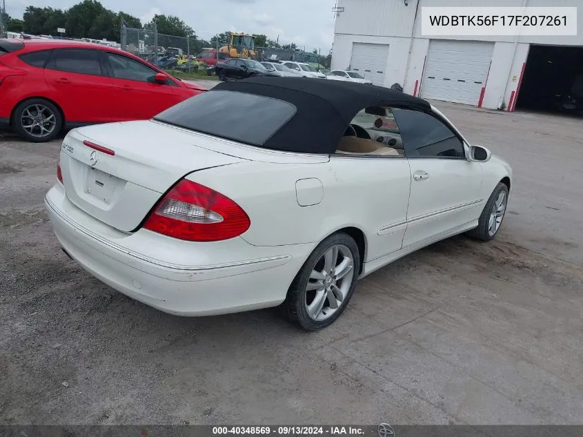 WDBTK56F17F207261 2007 Mercedes-Benz Clk 350 350