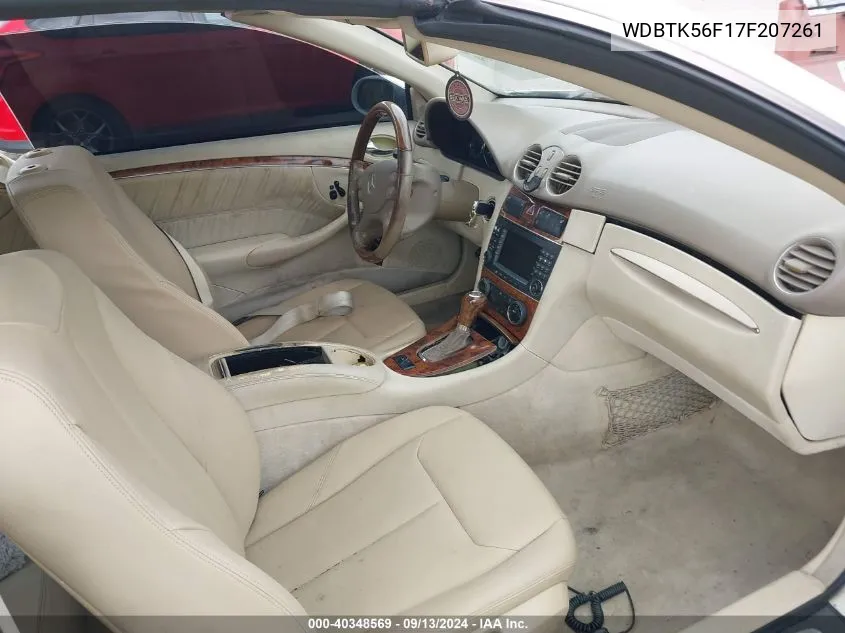 WDBTK56F17F207261 2007 Mercedes-Benz Clk 350 350