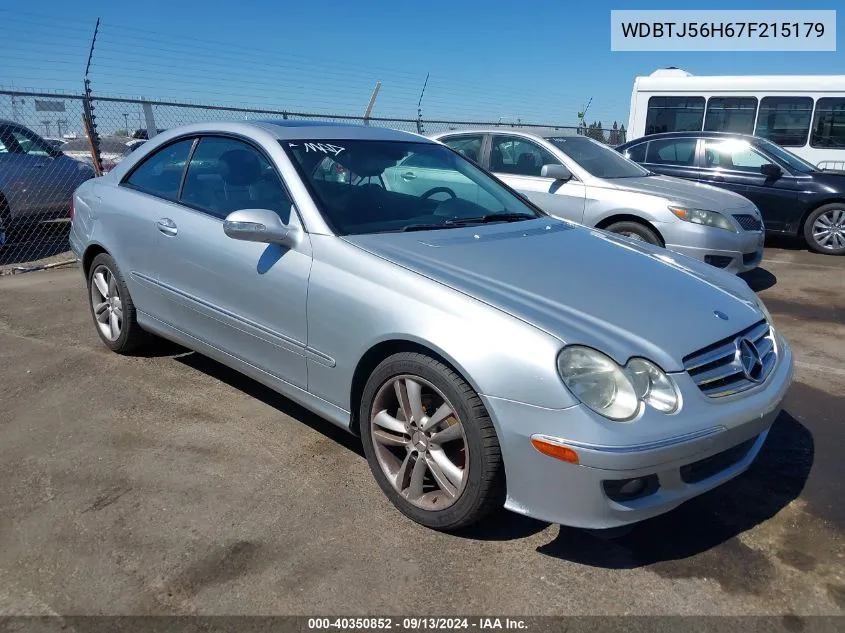 WDBTJ56H67F215179 2007 Mercedes-Benz Clk 350