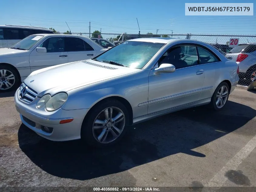 WDBTJ56H67F215179 2007 Mercedes-Benz Clk 350