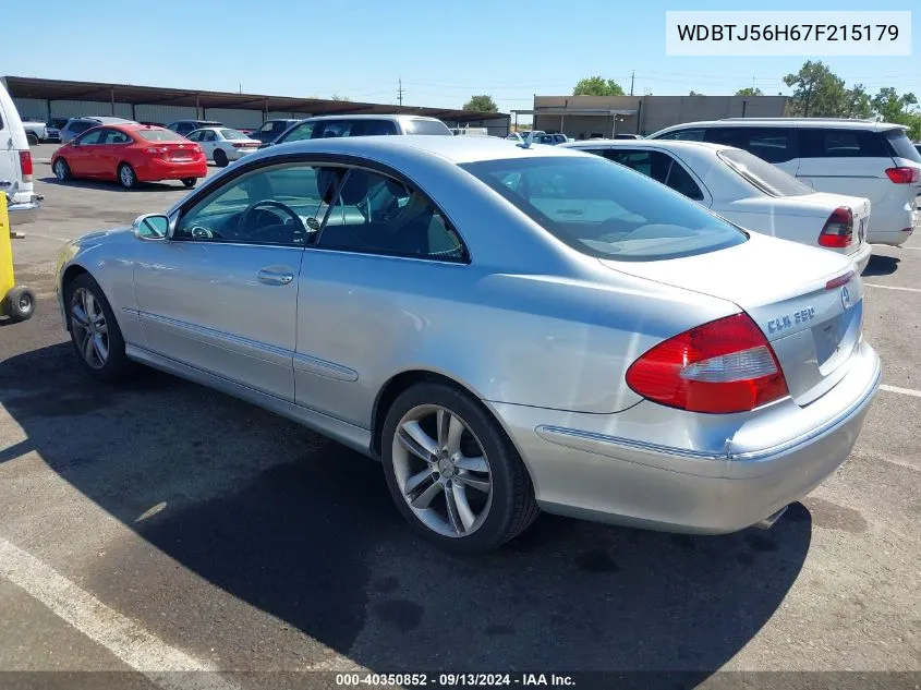 WDBTJ56H67F215179 2007 Mercedes-Benz Clk 350