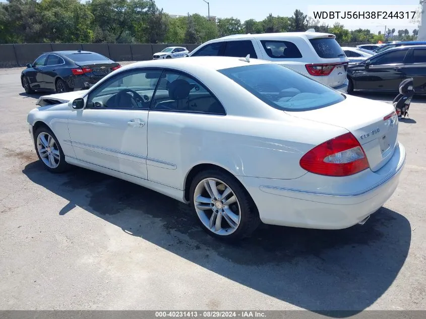 WDBTJ56H38F244317 2008 Mercedes-Benz Clk 350