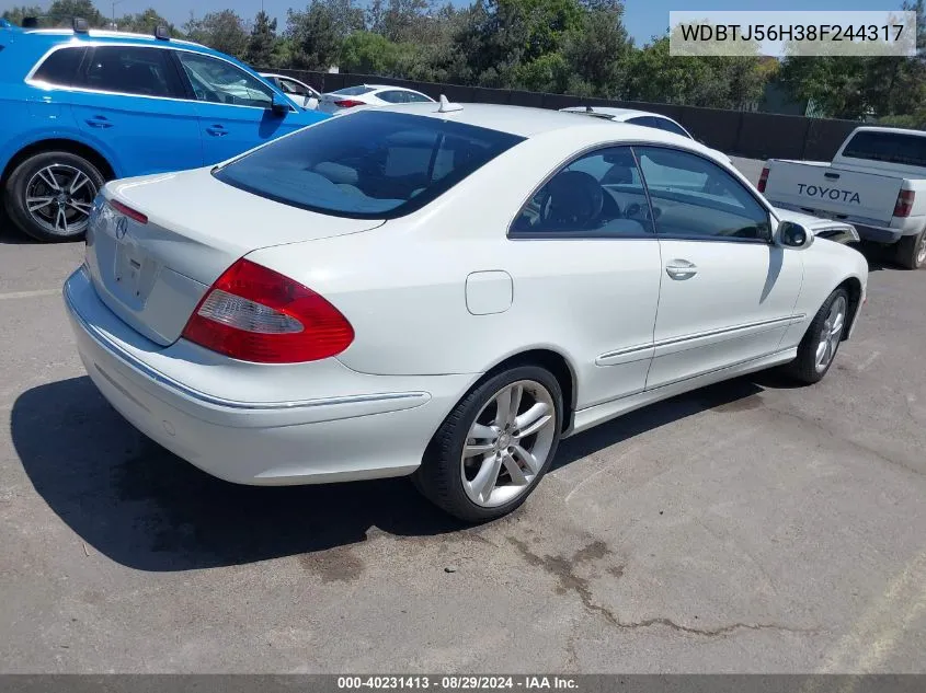 WDBTJ56H38F244317 2008 Mercedes-Benz Clk 350