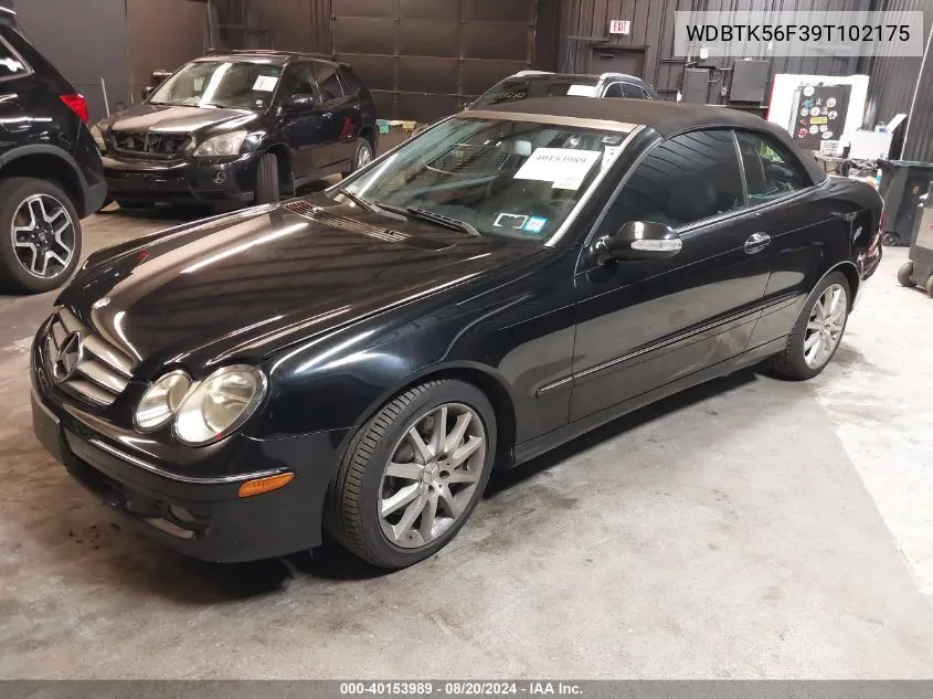 2009 Mercedes-Benz Clk 350 VIN: WDBTK56F39T102175 Lot: 40153989