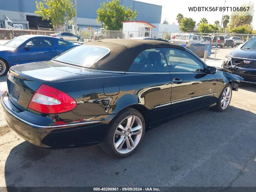 2009 Mercedes-Benz Clk 350 VIN: WDBTK56F89T106867 Lot: 40298961