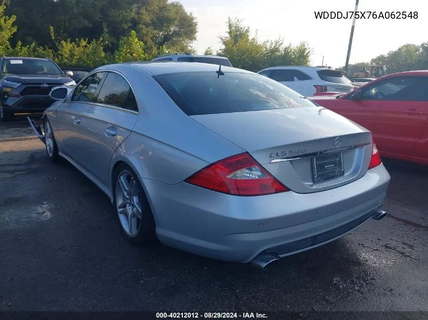 2006 Mercedes-Benz Cls 500 VIN: WDDDJ75X76A062548 Lot: 40212012