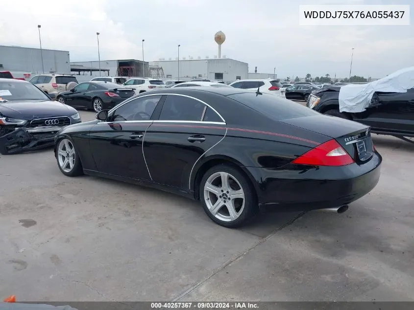 2006 Mercedes-Benz Cls 500 VIN: WDDDJ75X76A055437 Lot: 40257367