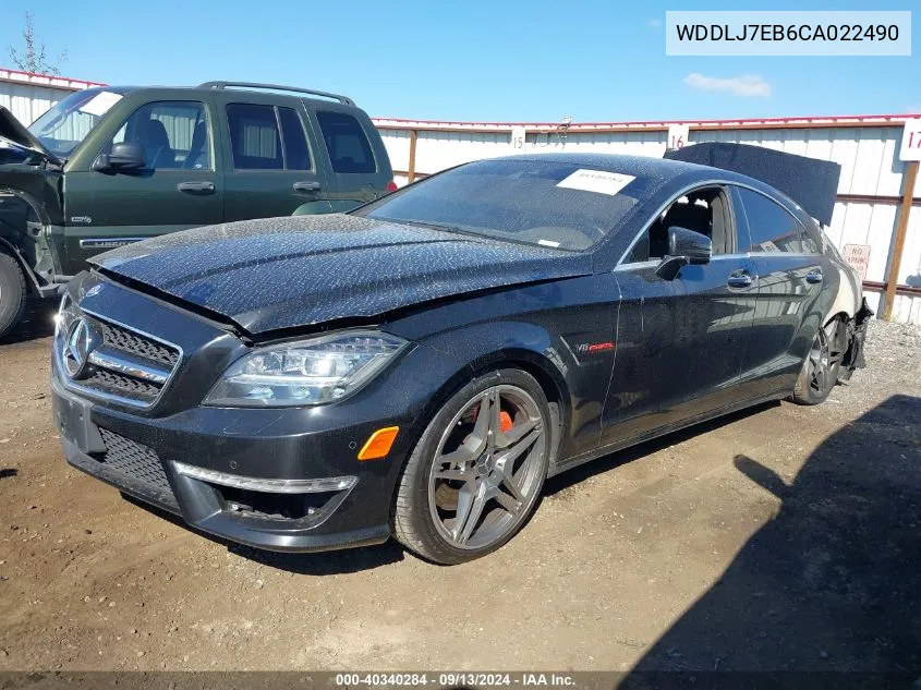 2012 Mercedes-Benz Cls 63 Amg VIN: WDDLJ7EB6CA022490 Lot: 40340284