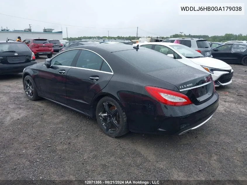 2016 Mercedes-Benz Cls VIN: WDDLJ6HB0GA179038 Lot: 12071355