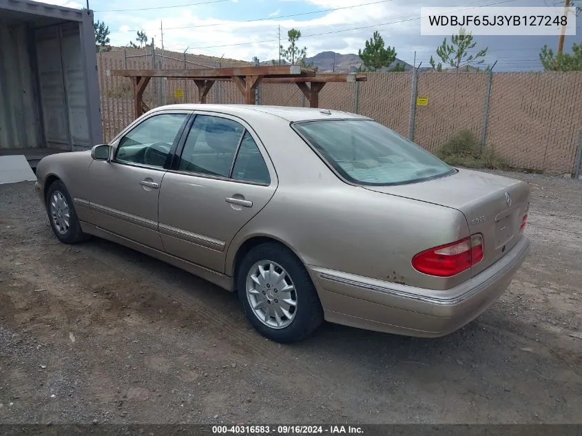 2000 Mercedes-Benz E 320 VIN: WDBJF65J3YB127248 Lot: 40316583