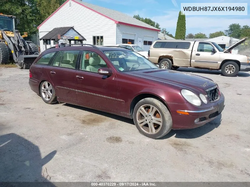 2006 Mercedes-Benz E 350 4Matic VIN: WDBUH87JX6X194980 Lot: 40370229