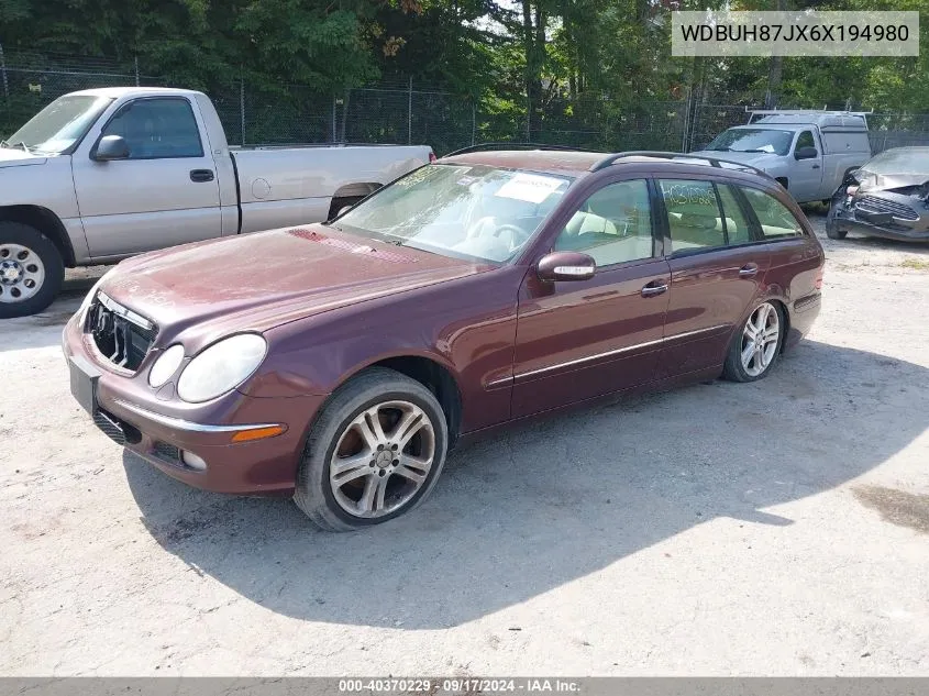 2006 Mercedes-Benz E 350 4Matic VIN: WDBUH87JX6X194980 Lot: 40370229