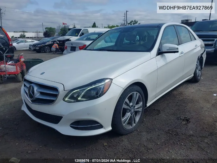 2014 Mercedes-Benz E-Class VIN: WDDHF9HB7EA927869 Lot: 12059576