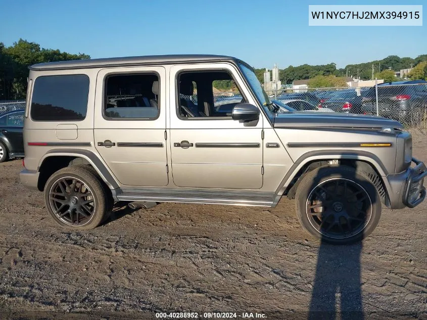 2021 Mercedes-Benz Amg G 63 4Matic VIN: W1NYC7HJ2MX394915 Lot: 40288952