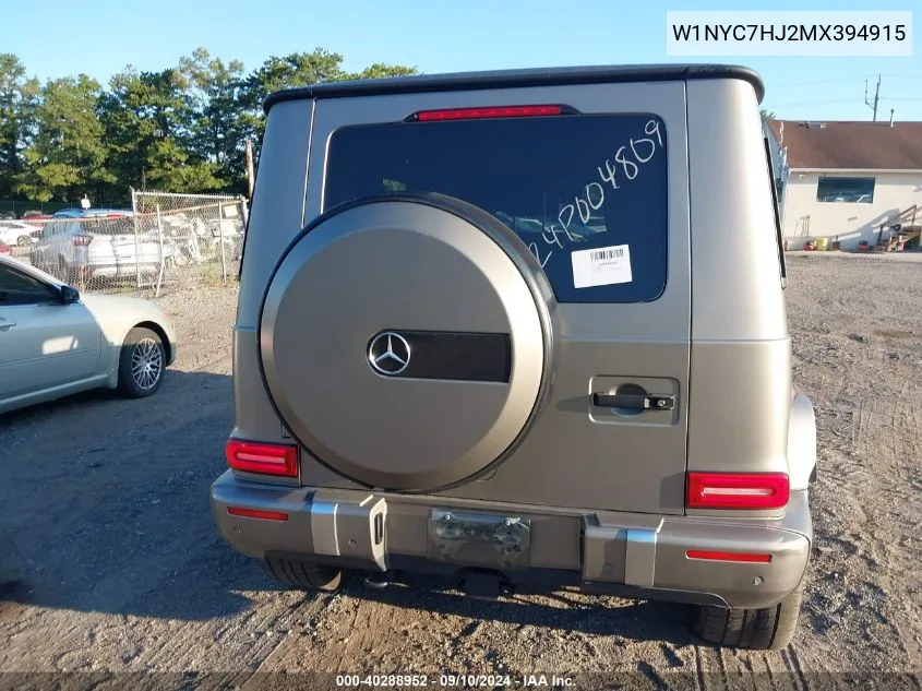 2021 Mercedes-Benz Amg G 63 4Matic VIN: W1NYC7HJ2MX394915 Lot: 40288952