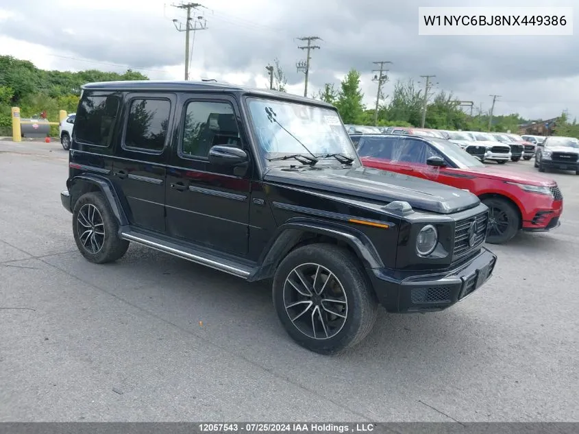 W1NYC6BJ8NX449386 2022 Mercedes-Benz G-Class