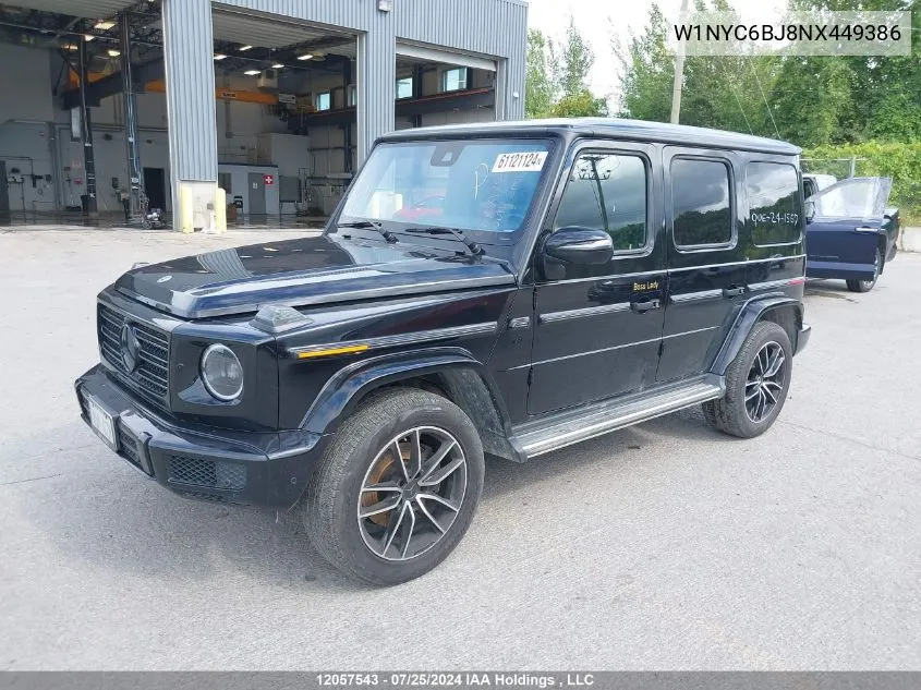 2022 Mercedes-Benz G-Class VIN: W1NYC6BJ8NX449386 Lot: 12057543