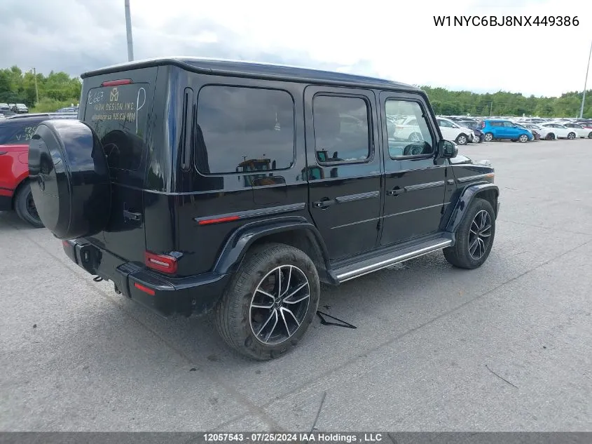 W1NYC6BJ8NX449386 2022 Mercedes-Benz G-Class