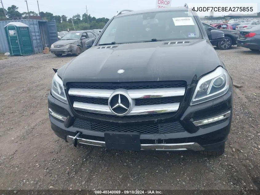 2014 Mercedes-Benz Gl 450 4Matic VIN: 4JGDF7CE8EA275855 Lot: 40340069