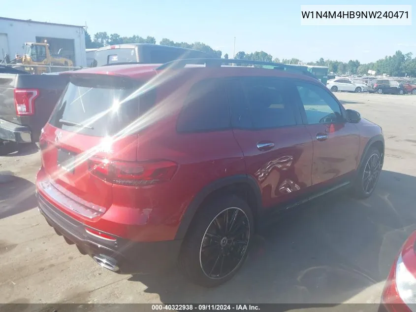 2022 Mercedes-Benz Glb 250 4Matic VIN: W1N4M4HB9NW240471 Lot: 40322938