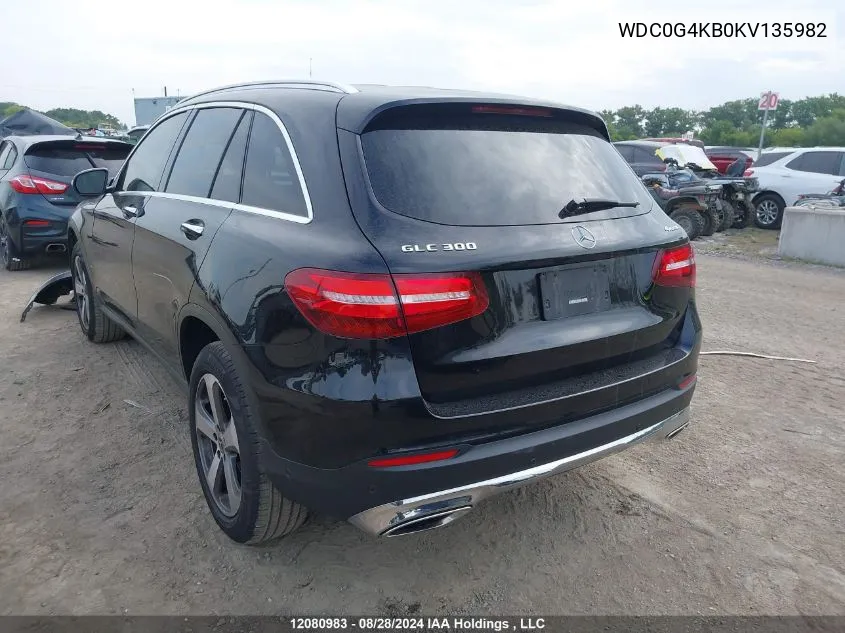 WDC0G4KB0KV135982 2019 Mercedes-Benz Glc 300