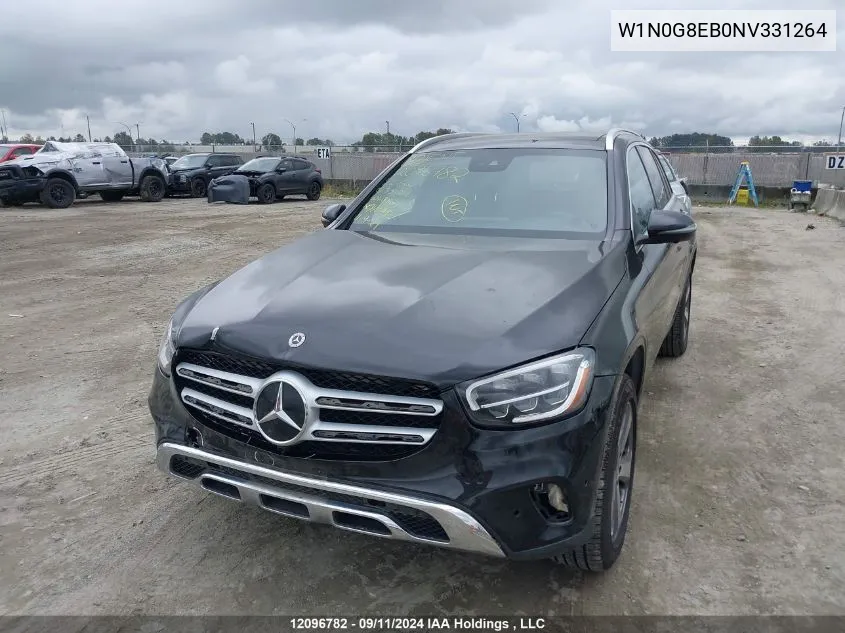 2022 Mercedes-Benz Glc VIN: W1N0G8EB0NV331264 Lot: 12096782