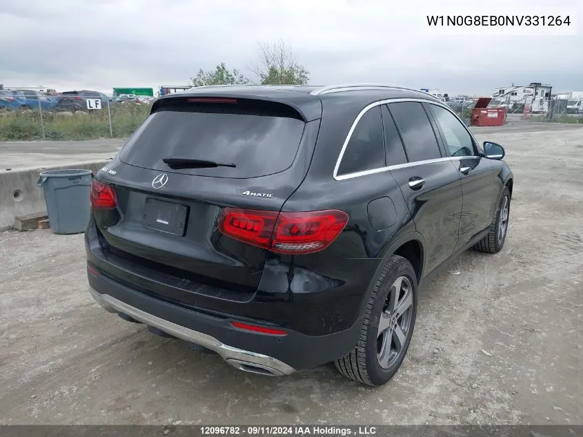 2022 Mercedes-Benz Glc VIN: W1N0G8EB0NV331264 Lot: 12096782