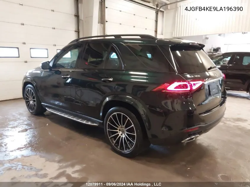 2020 Mercedes-Benz Gle Gle 350 VIN: 4JGFB4KE9LA196390 Lot: 12079911