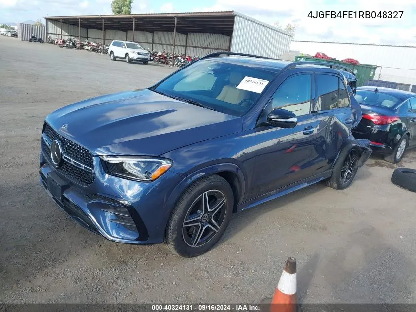 2024 Mercedes-Benz Gle 350 4Matic VIN: 4JGFB4FE1RB048327 Lot: 40324131