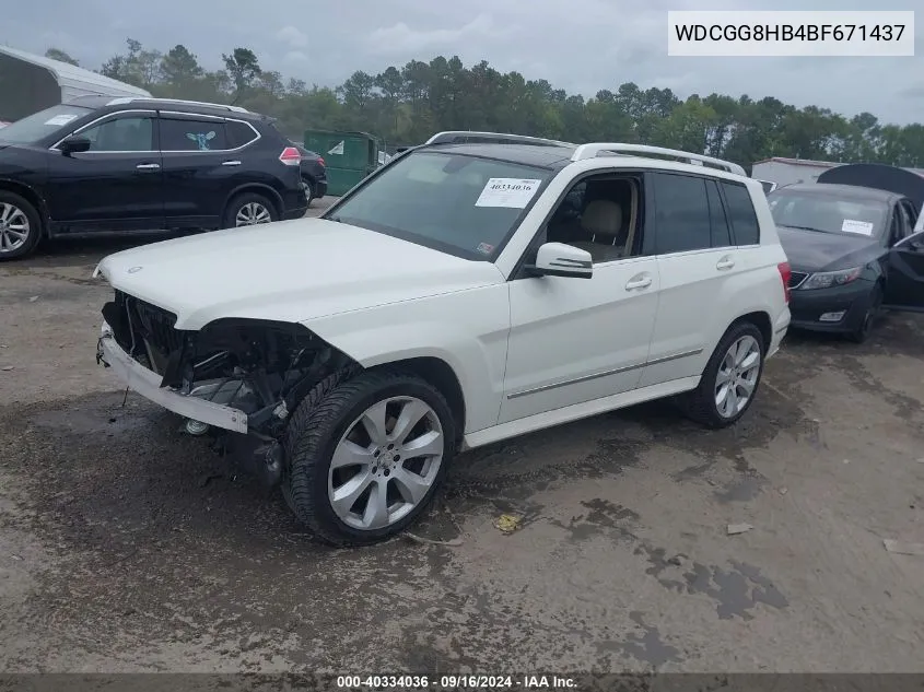 2011 Mercedes-Benz Glk 350 4Matic VIN: WDCGG8HB4BF671437 Lot: 40334036