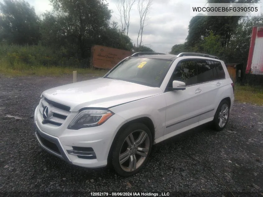 2015 Mercedes-Benz Glk-Class VIN: WDCGG0EB6FG390505 Lot: 12052179