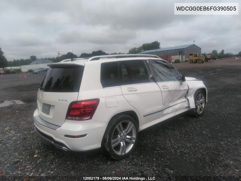 2015 Mercedes-Benz Glk-Class VIN: WDCGG0EB6FG390505 Lot: 12052179