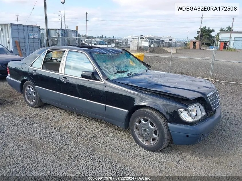 1994 Mercedes-Benz S 320 VIN: WDBGA32E0RA172508 Lot: 39917578