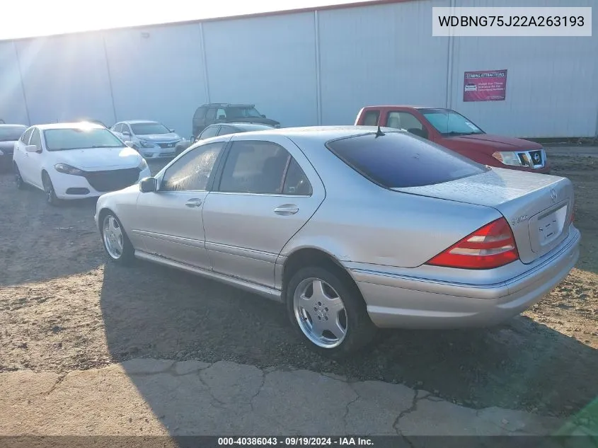 WDBNG75J22A263193 2002 Mercedes-Benz S 500