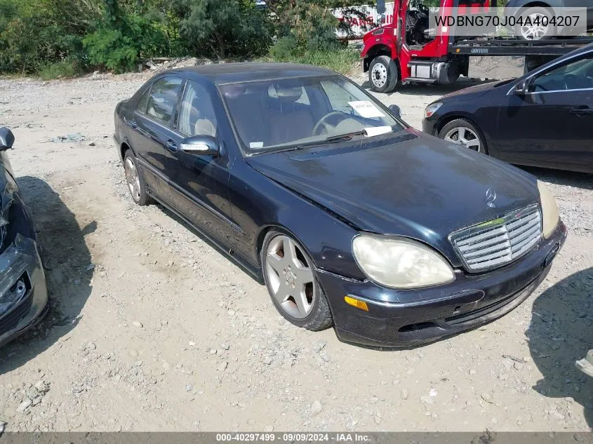 2004 Mercedes-Benz S 430 VIN: WDBNG70J04A404207 Lot: 40297499