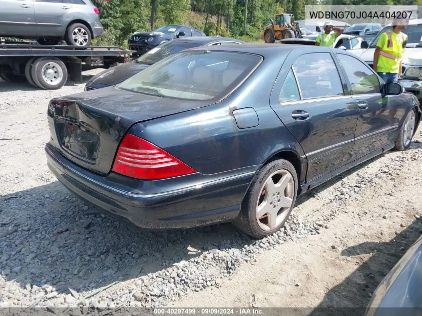 2004 Mercedes-Benz S 430 VIN: WDBNG70J04A404207 Lot: 40297499