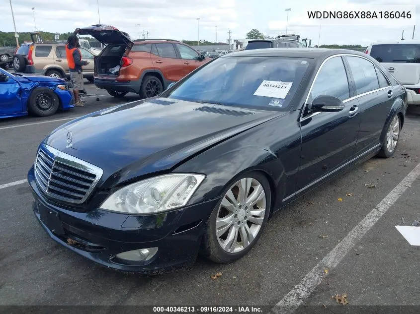 2008 Mercedes-Benz S 550 4Matic VIN: WDDNG86X88A186046 Lot: 40346213