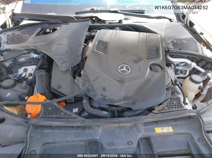 W1K6G7GB3MA034252 2021 Mercedes-Benz S 580 580 4Matic