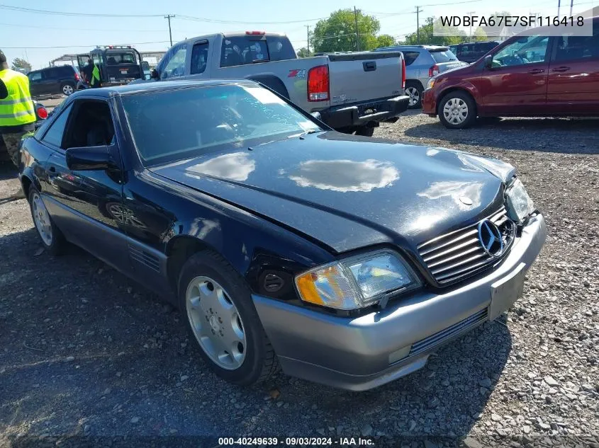 WDBFA67E7SF116418 1995 Mercedes-Benz Sl 500