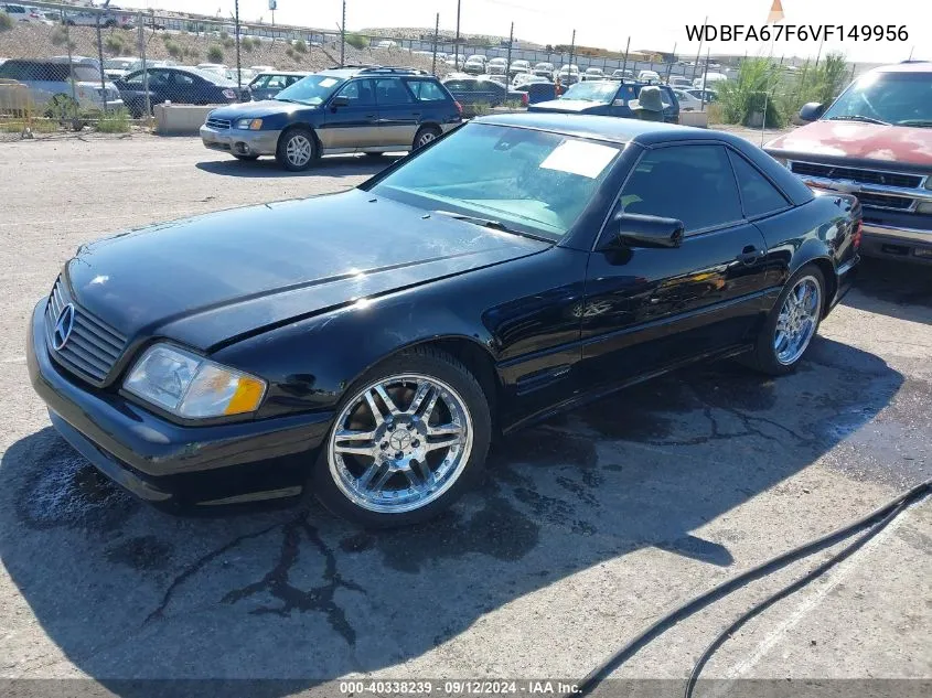 1997 Mercedes-Benz Sl 500 VIN: WDBFA67F6VF149956 Lot: 40338239