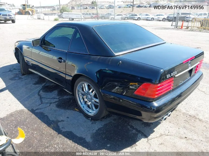 1997 Mercedes-Benz Sl 500 VIN: WDBFA67F6VF149956 Lot: 40338239