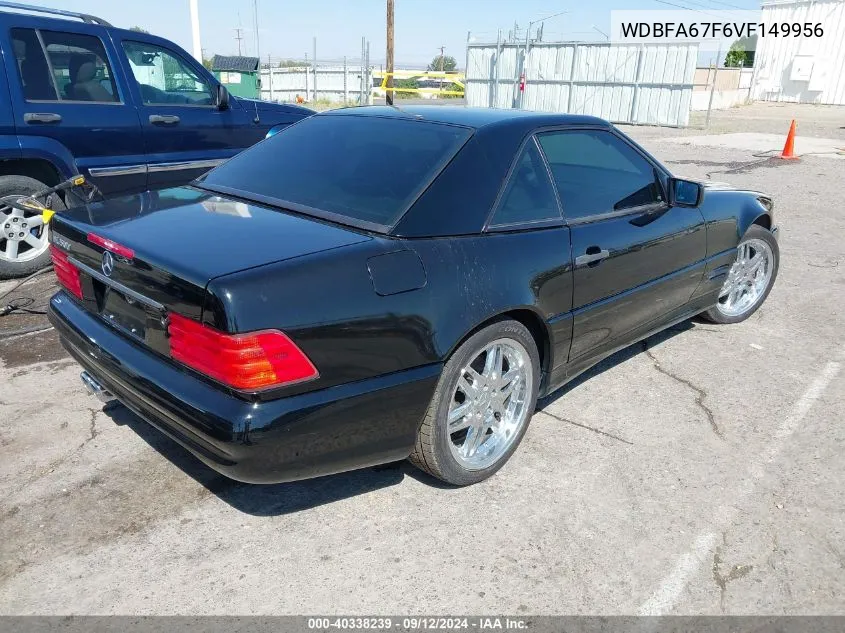 1997 Mercedes-Benz Sl 500 VIN: WDBFA67F6VF149956 Lot: 40338239