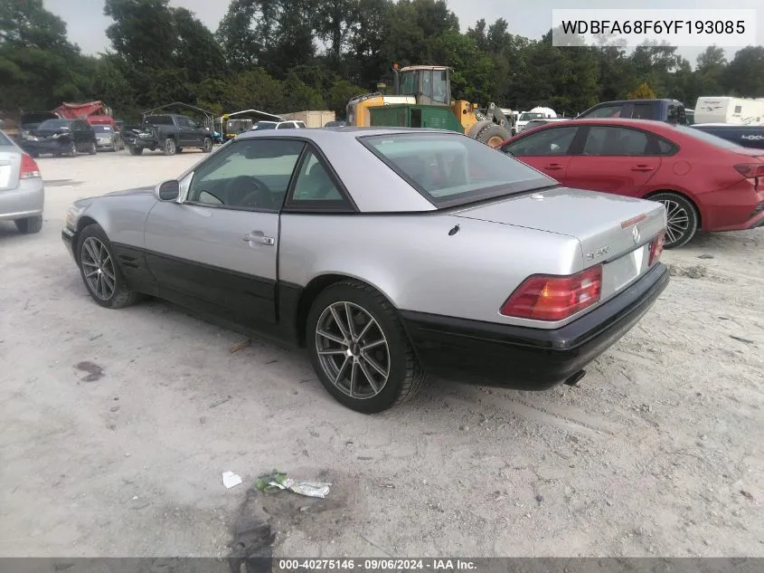 WDBFA68F6YF193085 2000 Mercedes-Benz Sl 500