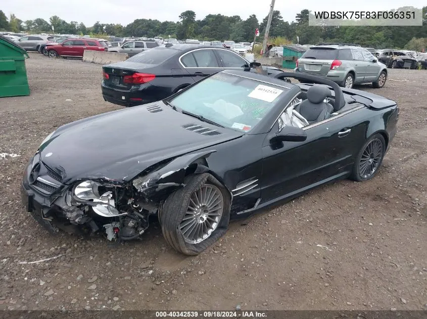 WDBSK75F83F036351 2003 Mercedes-Benz Sl 500R