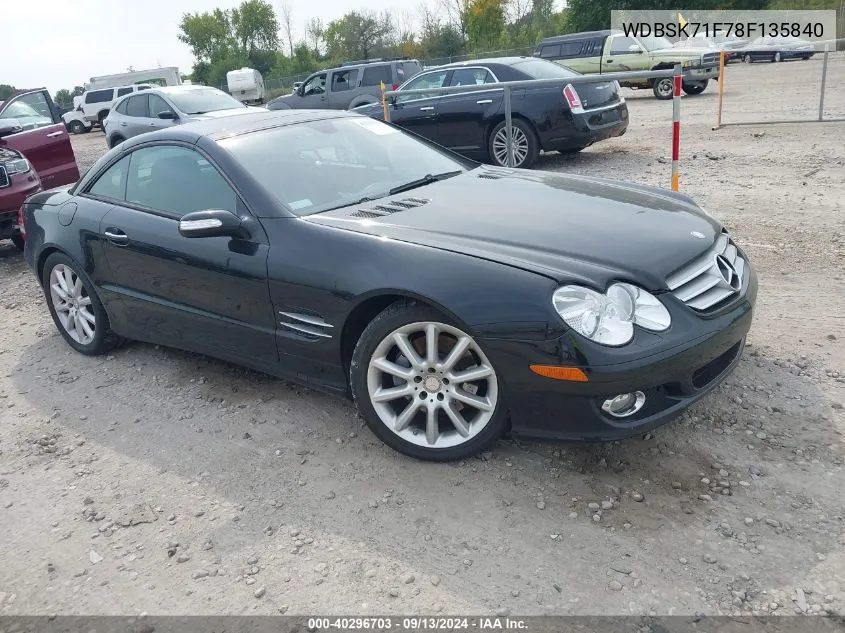 WDBSK71F78F135840 2008 Mercedes-Benz Sl 550