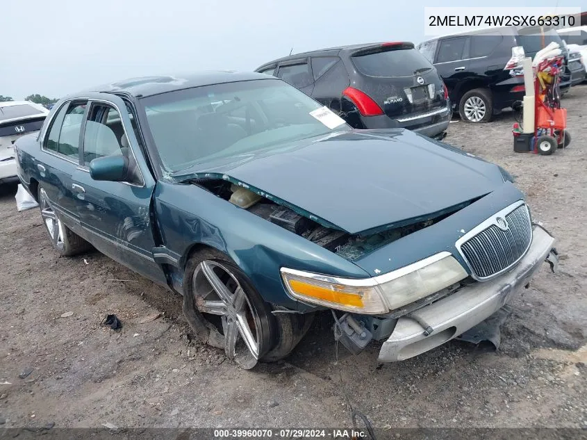 1995 Mercury Grand Marquis Gs VIN: 2MELM74W2SX663310 Lot: 39960070